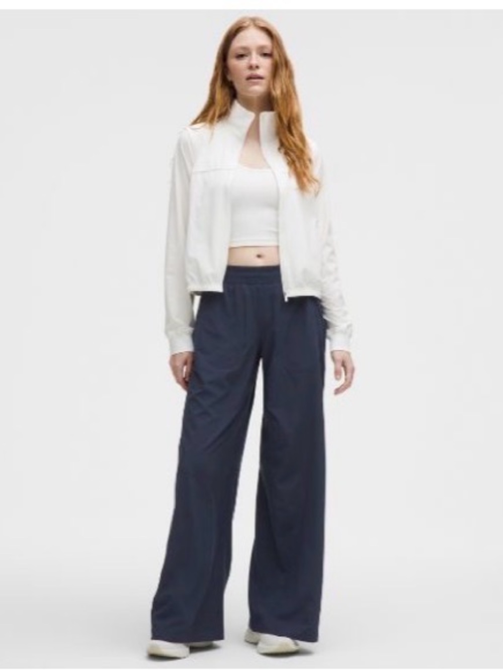 LULULEMON SIZE 12 Wide-Leg Navy Palazzo Pants - Women